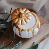 Pumpkin Jar with 'Molten Gold'