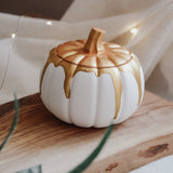 Pumpkin Jar with 'Molten Gold'