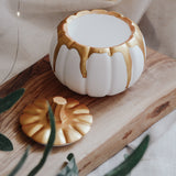 Pumpkin Jar with 'Molten Gold'