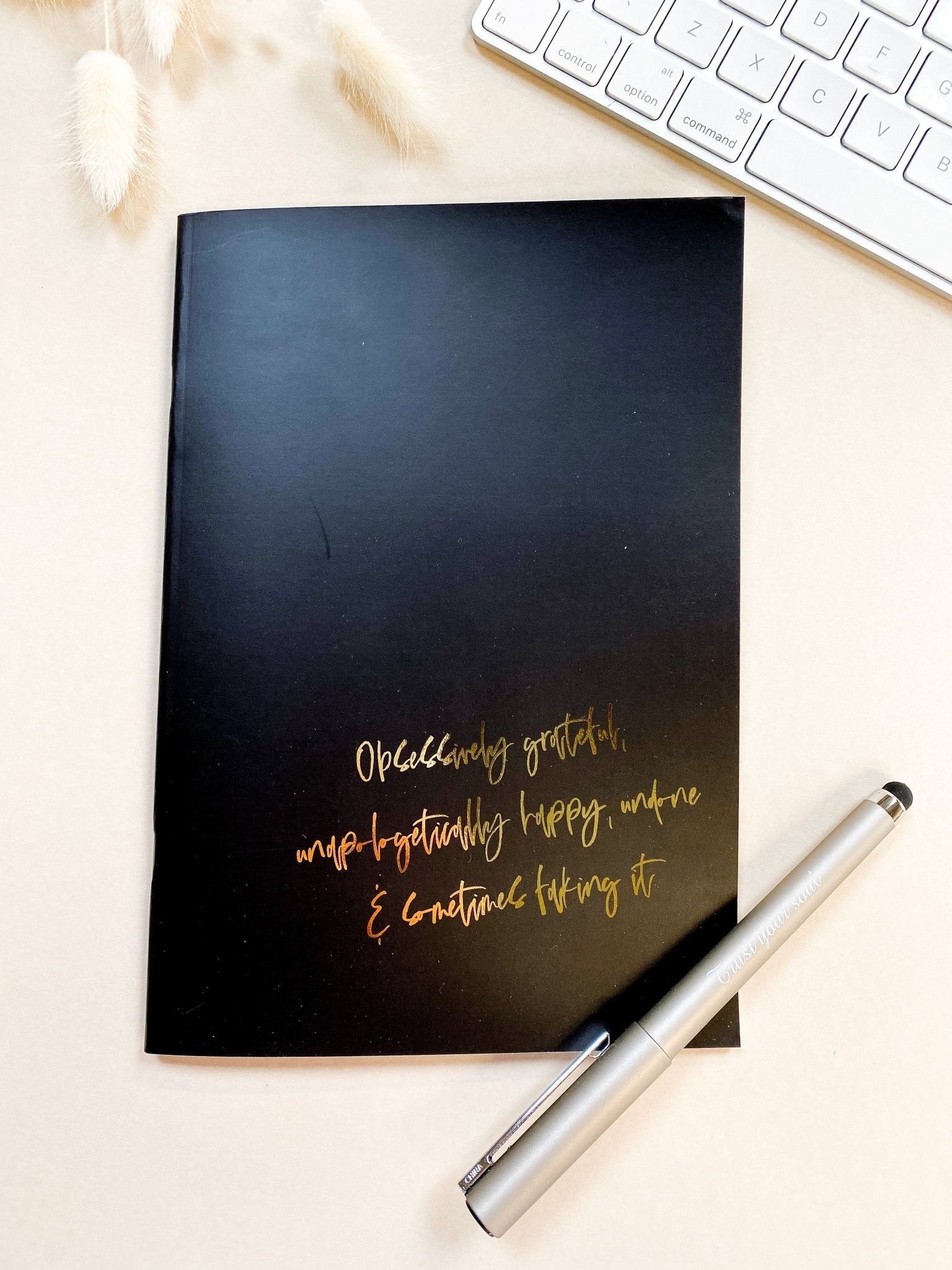 Black Quote Foiled Notebook - Birdie Barn