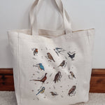 British Birds Linen Effect Tote - Birdie Barn