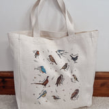 British Birds Linen Effect Tote - Birdie Barn