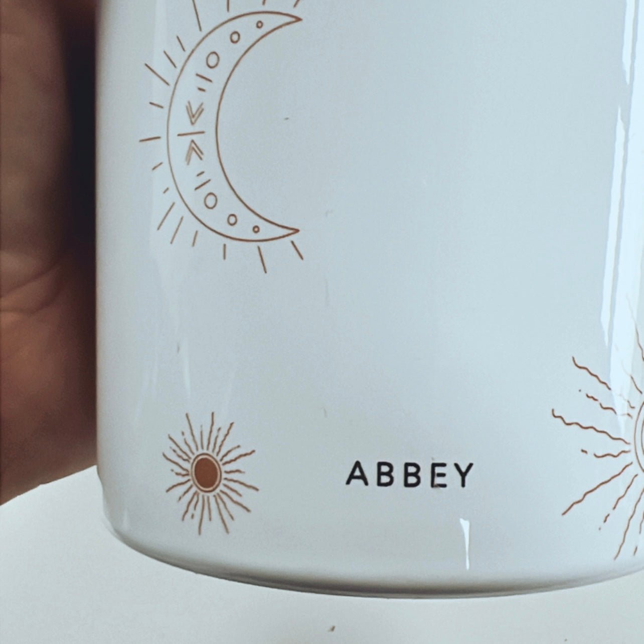 Burnt Boho BBottle - Old Lid + Personalised: ABBEY - Birdie Barn