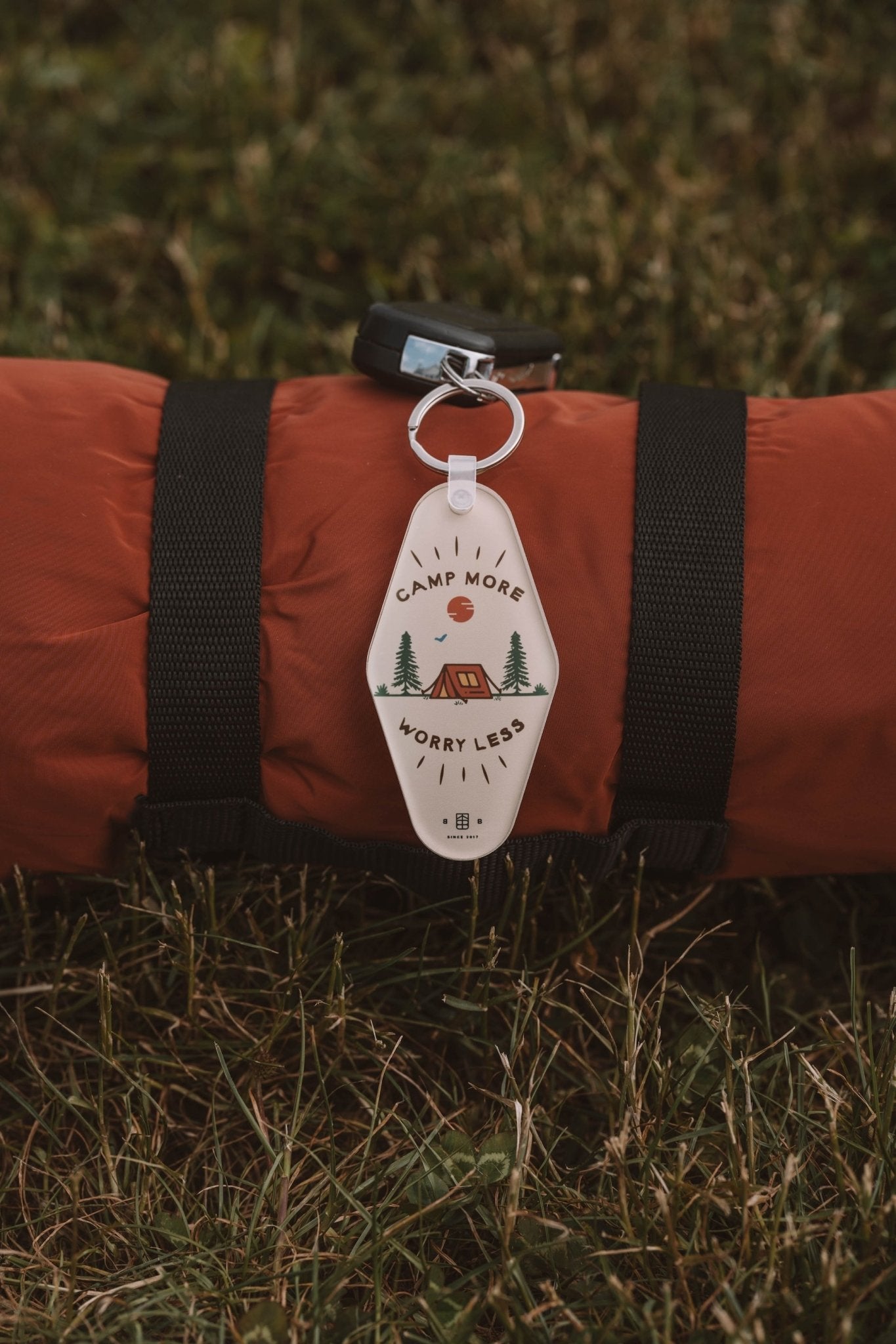 Camp More Worry Less Acrylic Keychain - Birdie Barn