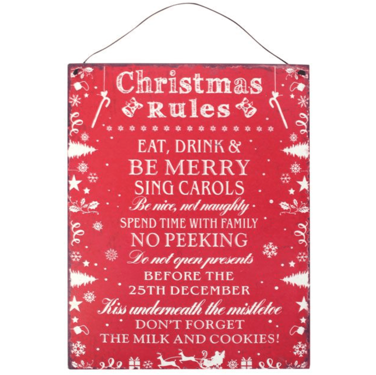 Christmas Rules Sign - Birdie Barn