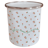 Flower Journey 17oz Enamel Mug - Orange - Birdie Barn