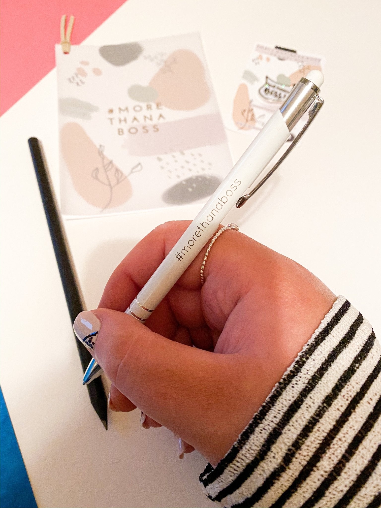 #MORETHANABOSS White Pen - Birdie Barn