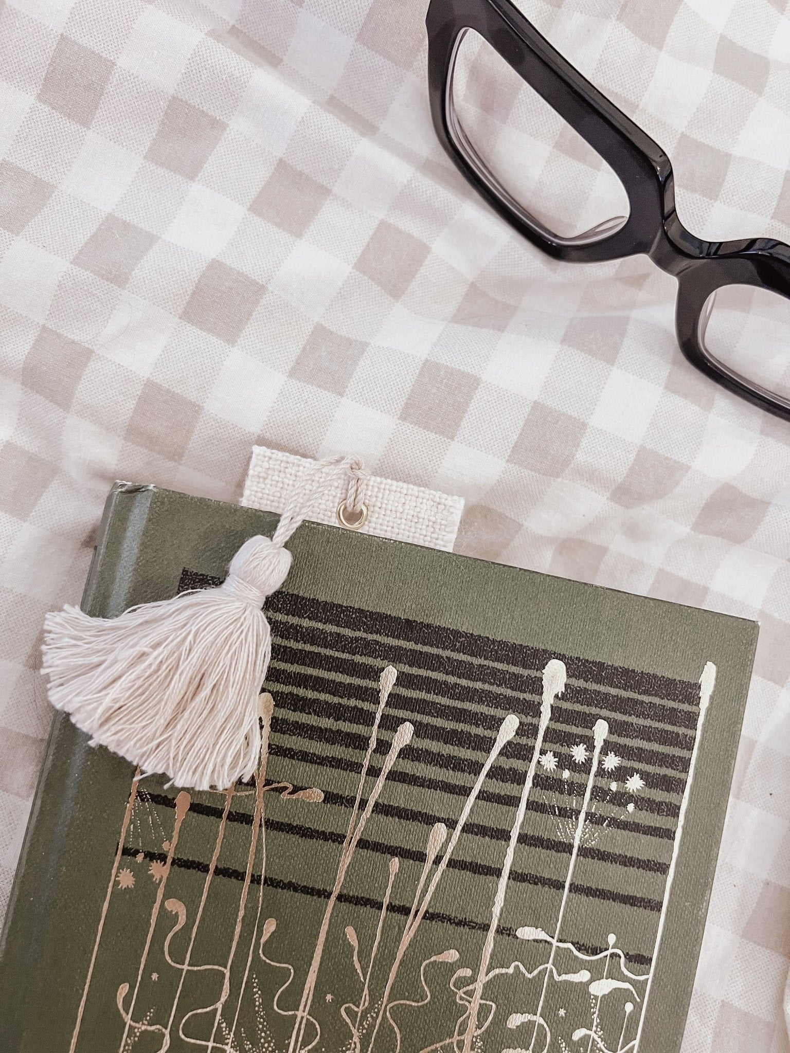 Personalised Linen Effect Bookmark - Birdie Barn
