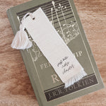 Personalised Linen Effect Bookmark - Birdie Barn