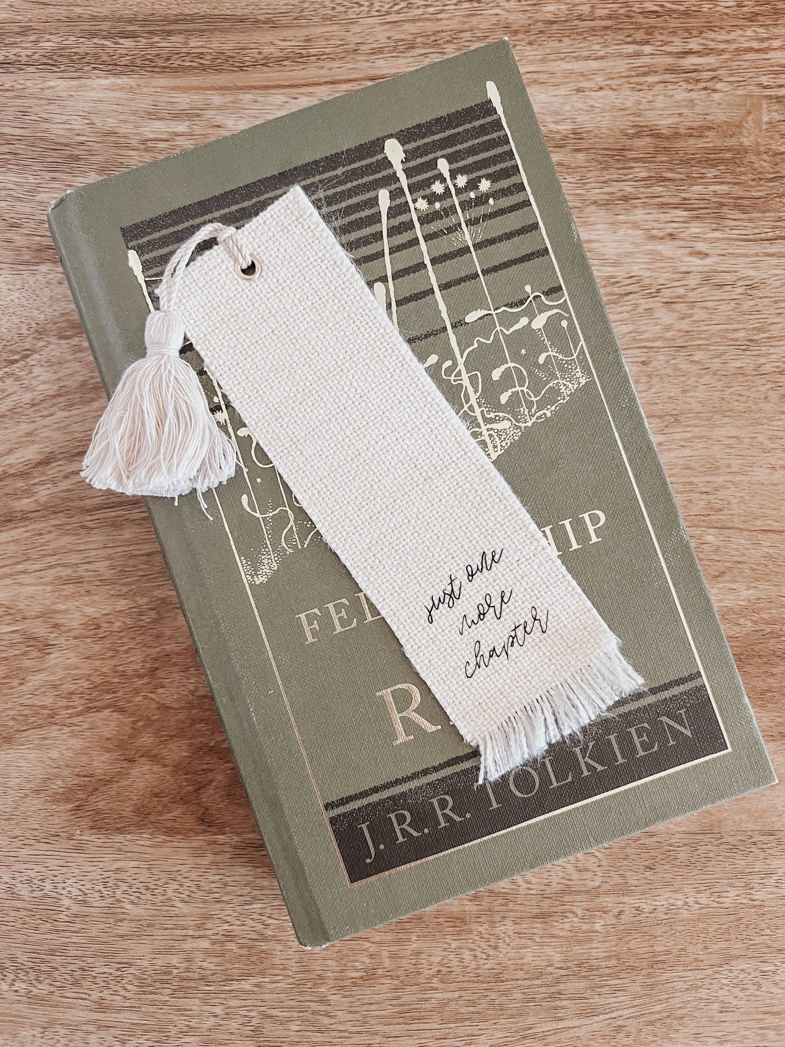 Personalised Linen Effect Bookmark - Birdie Barn