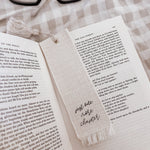 Personalised Linen Effect Bookmark - Birdie Barn