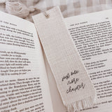 Personalised Linen Effect Bookmark - Birdie Barn