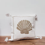 Shell Linen Effect Cushion Cover - Birdie Barn