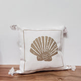 Shell Linen Effect Cushion Cover - Birdie Barn