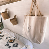 Traveller's Palm Linen Effect Tote