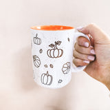 Pumpkin and Gourd Speckled Autumn Mug