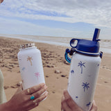Sketchy Palms BBottle - Biro Blue
