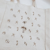 Palm Shells Linen Effect Tote