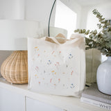 Pressed Flowers Linen Effect Tote