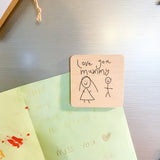 Personalised Wooden Magnet - Own Drawing/Handwriting