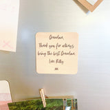 Personalised Wooden Magnet - Text