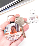 Personalised Photo PU Leather Keyring