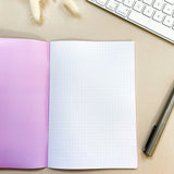 Pink Think Less Smile More Foiled Notebook