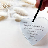 Personalised Special Message Hanging Glass Heart