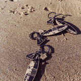 Wooden Surfboard Keychain