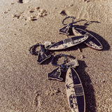 Wooden Surfboard Keychain
