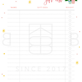 Free Christmas Gift List Printable