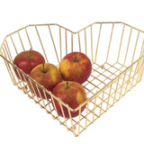 Heart Fruit Basket - Gold