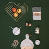 Heart Fruit Basket - Gold