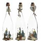 LIGHT UP CHRISTMAS GLASS BOTTLE