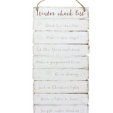 WINTER CHECKLIST WOODEN WALL SIGN
