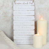 WINTER CHECKLIST WOODEN WALL SIGN