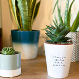 Personalised Heart Ceramic Plant Pot