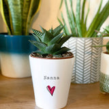 Personalised Heart Ceramic Plant Pot
