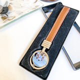 Personalised Photo Keyring with Faux Leather Strap - Brown