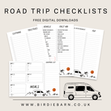 Free Road Trip Checklists Download - Birdie Barn