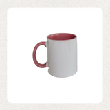 Ceramic Mug with Pink Handle & Inner