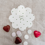 Green Love Hearts Flower Shape Coaster