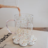 Ceramic Pressed Flowers Flower Coaster