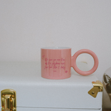 Pink Custom Message Mug