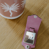 Personalised Photo Keyring with Pink Cover