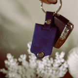 Personalised Photo Keyring with Blue Cover