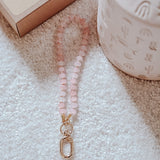 Pink Quartz Grounding Wristlet