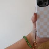 Green Agate Grounding Wristlet