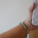 Aqua Agate Grounding Wristlet
