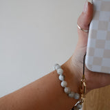 Grey Calcedony Grounding Wristlet